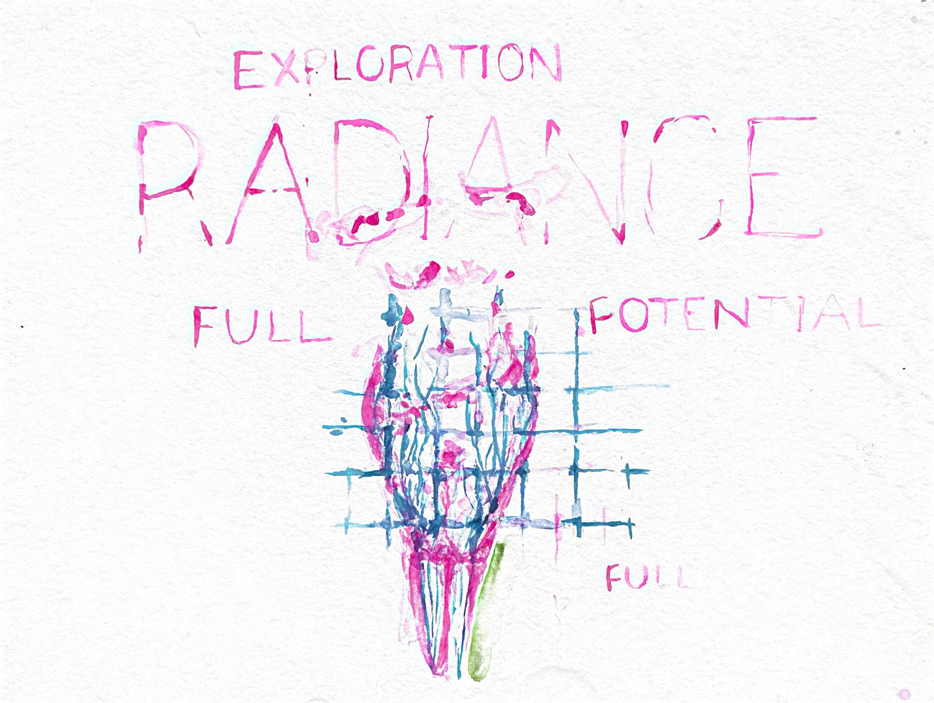 Radiance — Watercolor and ink on paper