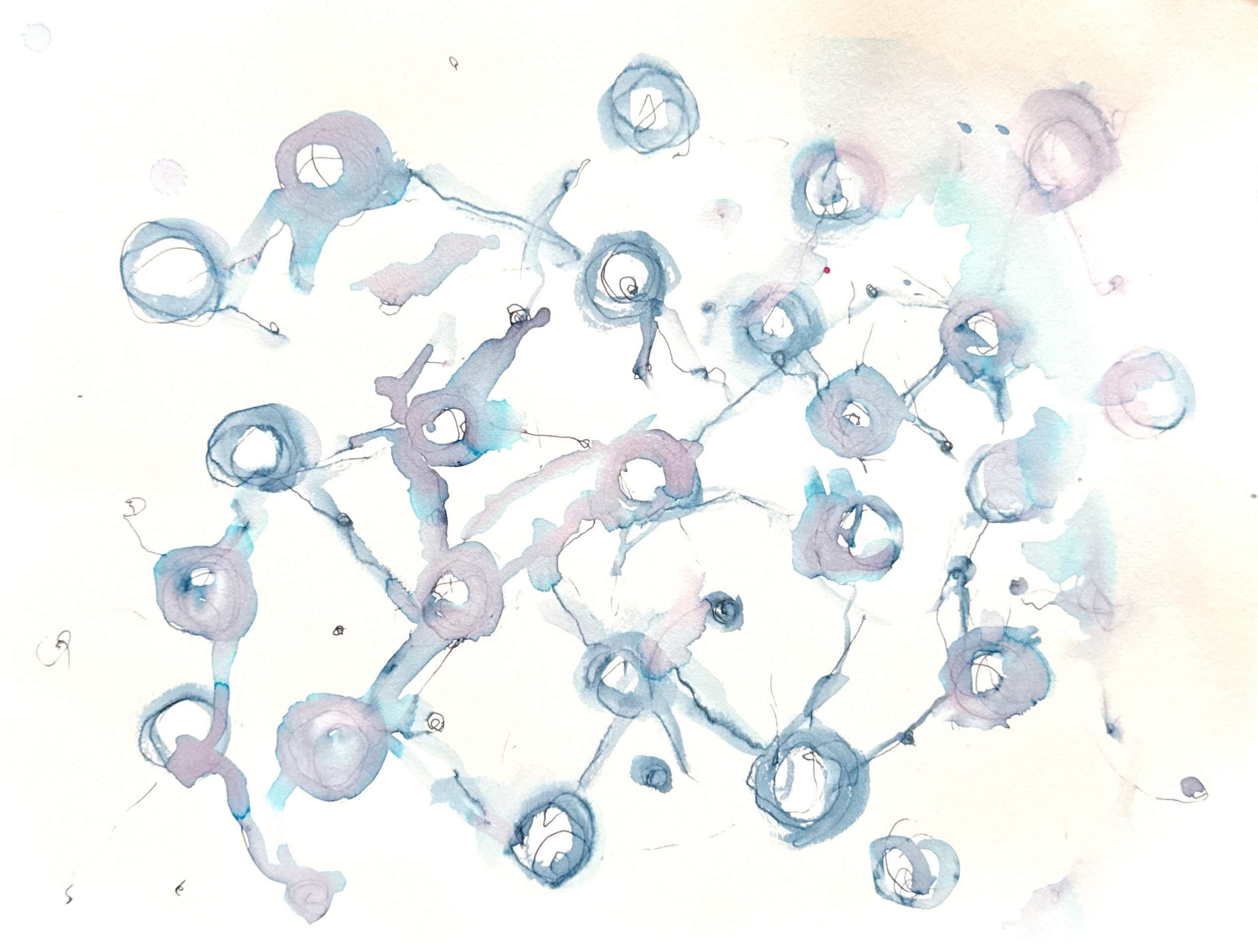 Nexus — Watercolor and ink on paper