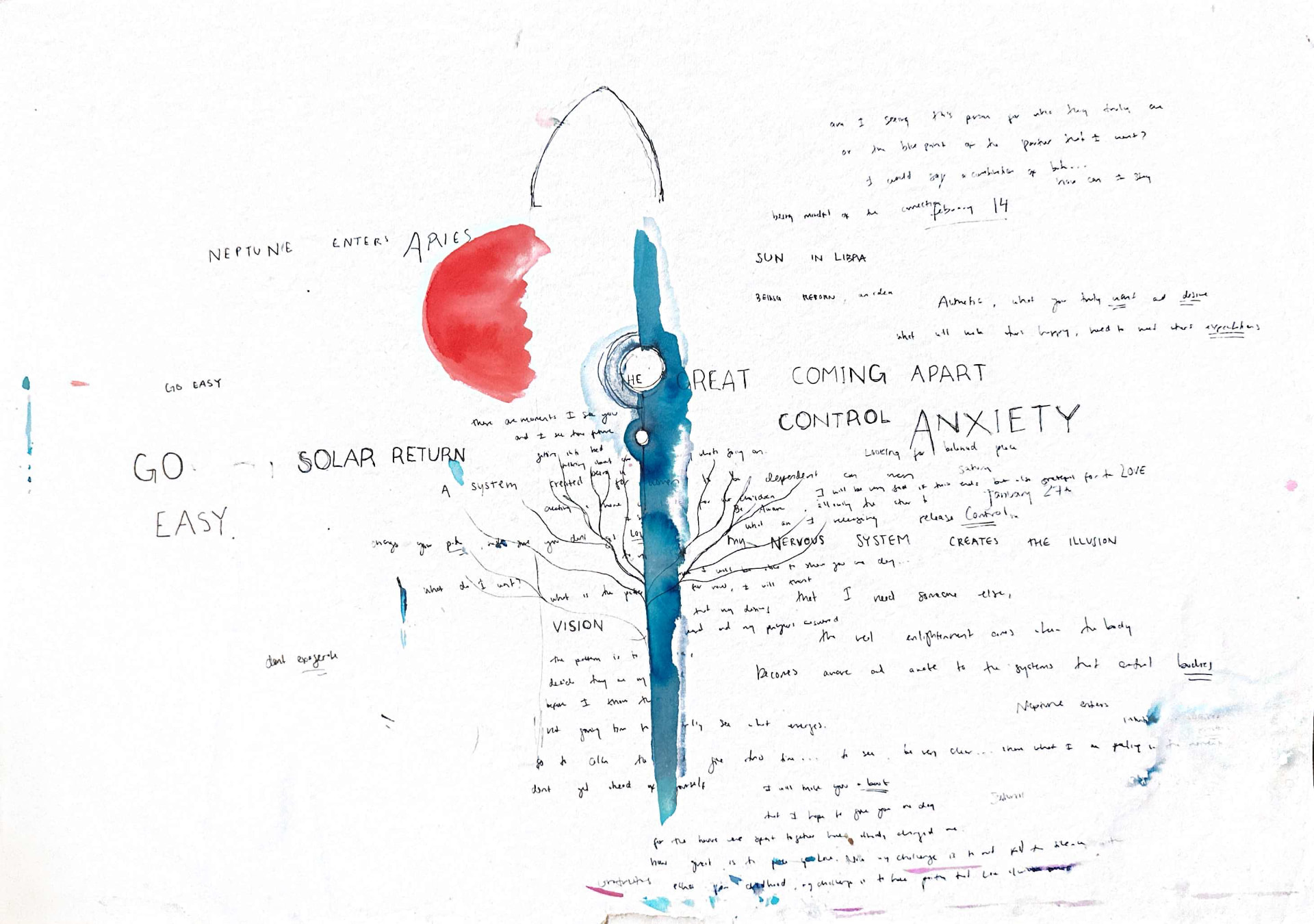 Go Easy — Watercolor and ink on paper