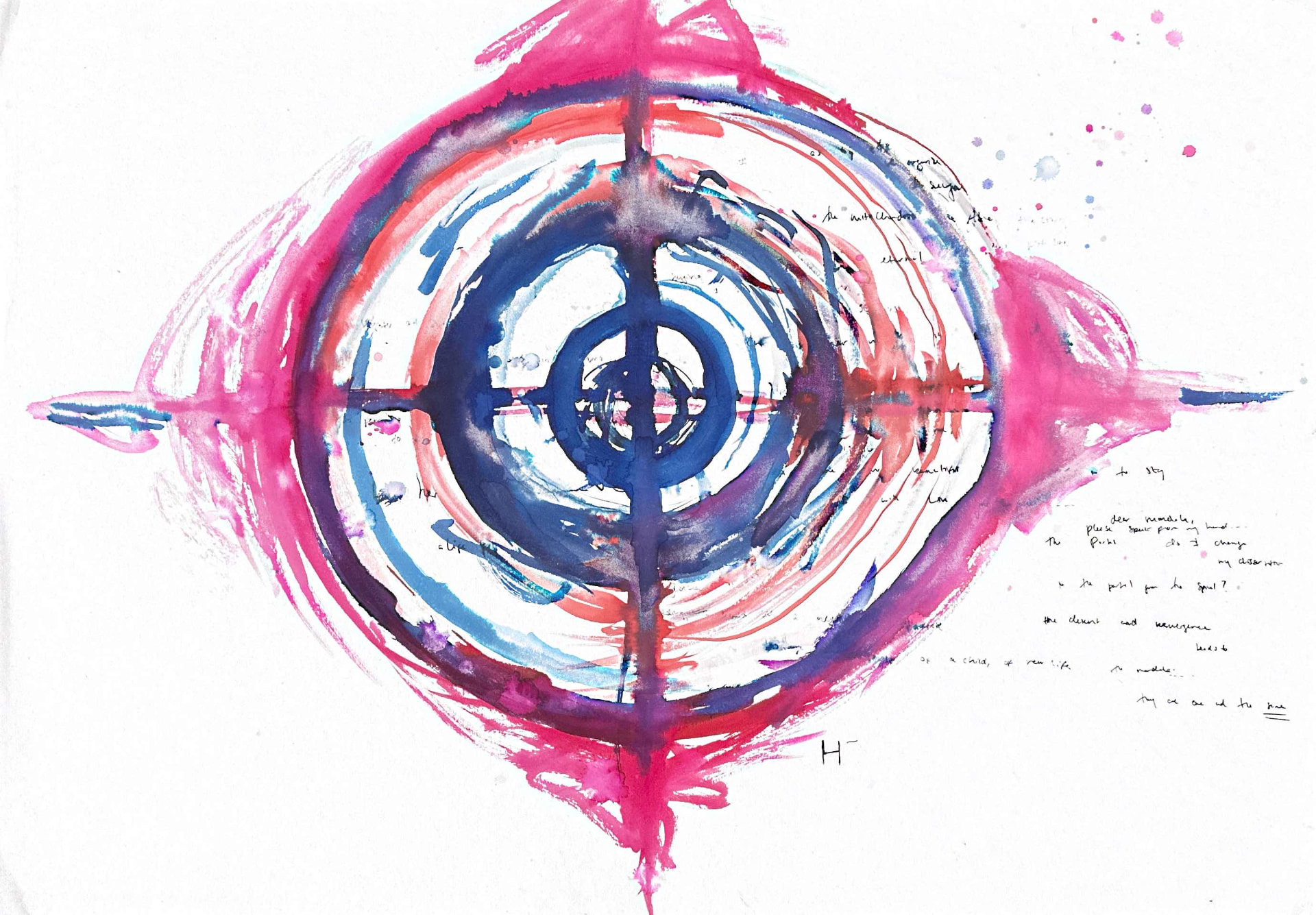 The Centre — Watercolor and ink on paper