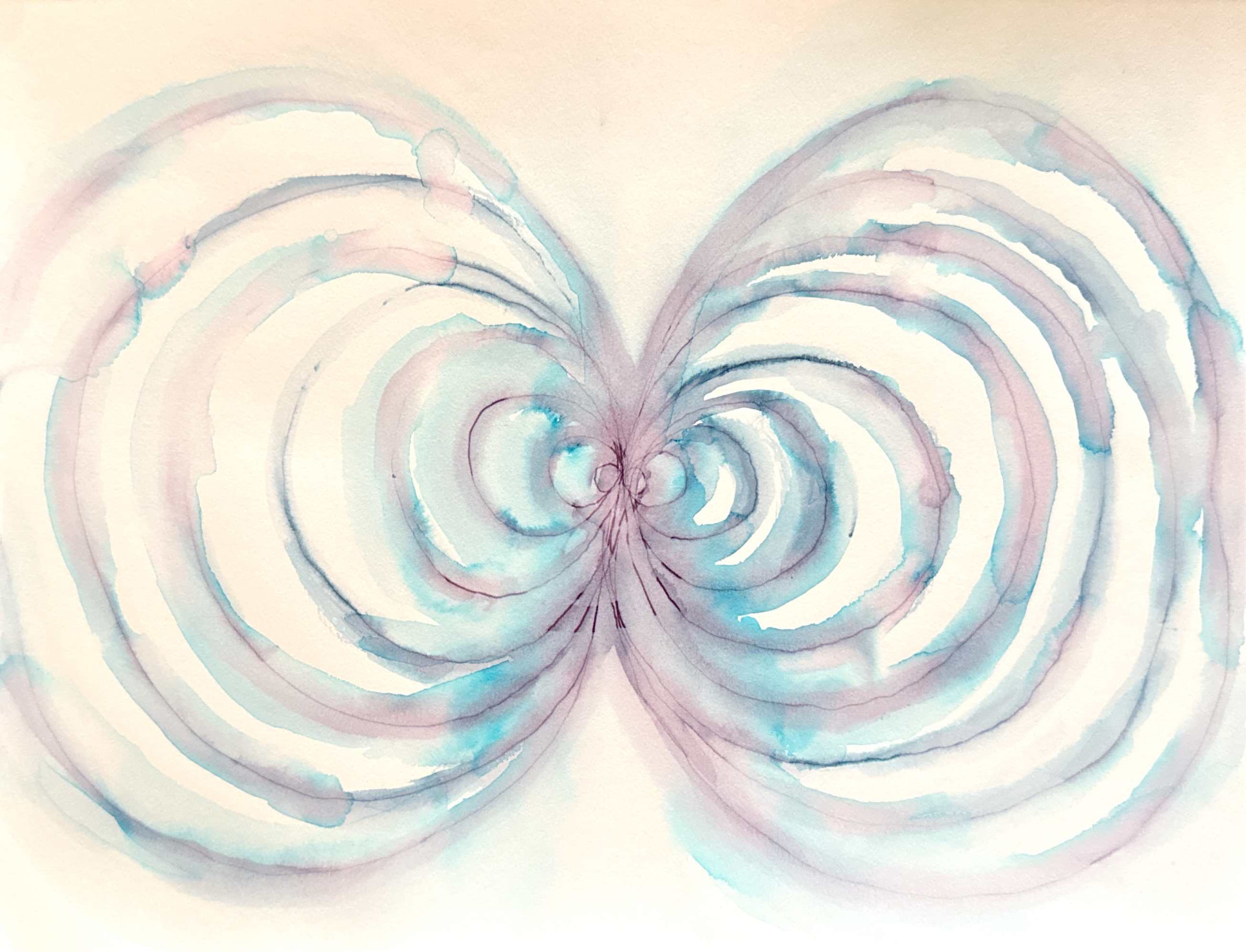 Wings — Watercolor and ink on paper