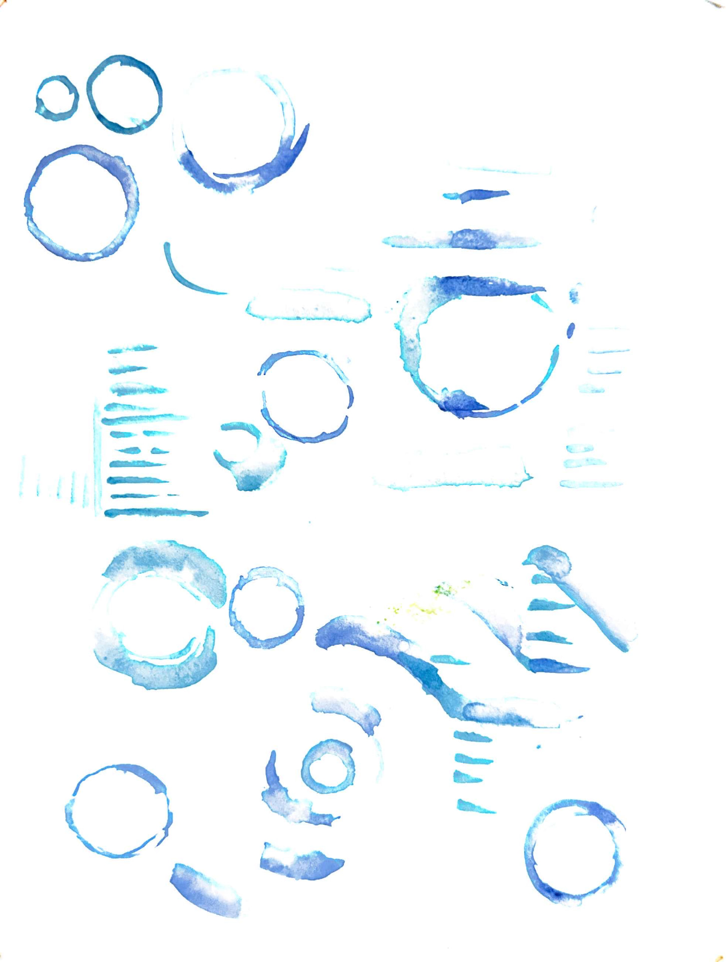 Frequencies — Watercolor and ink on paper