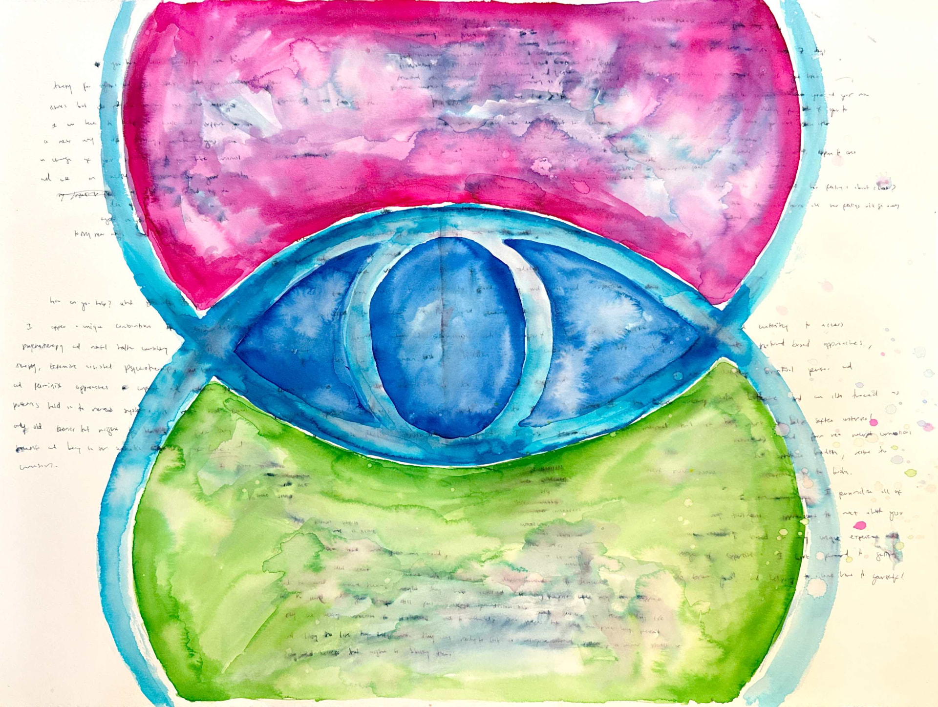 The Witness — Watercolor and ink on paper