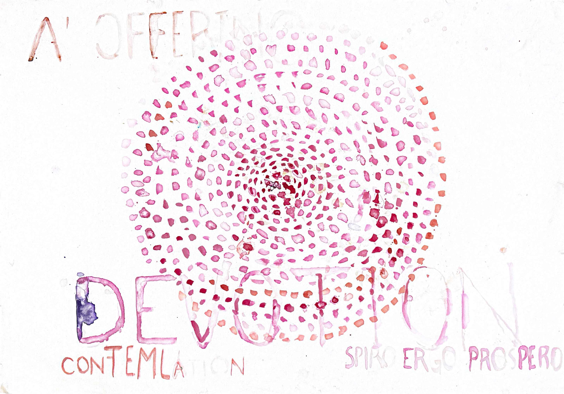 An Offering — Watercolor and ink on paper