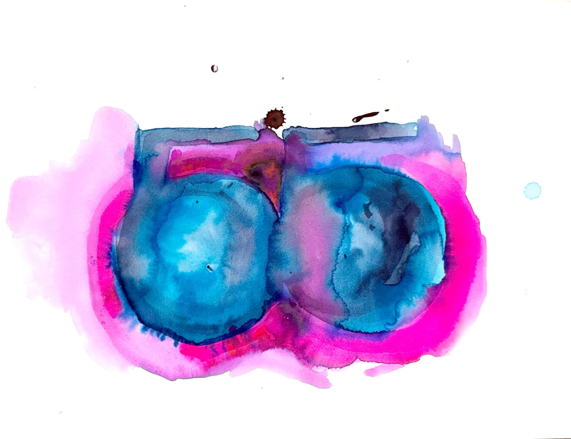 The Gaze — Watercolor and ink on paper